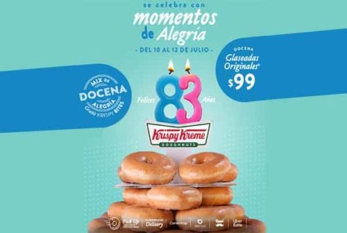 Krispy Kreme festeja su 83 aniversario con promociones especiales