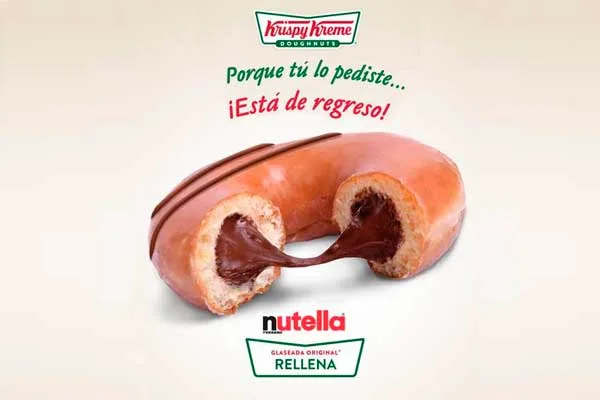 La dona glaseada original rellena de Nutella regresa a Krispy Kreme