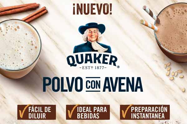 Quaker lanza nueva línea de polvos de sabores con avena y sin azúcar 1 Quaker lanza nueva línea de polvos de sabores con avena y sin azúcar