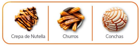 Postres más pedidos en DiDi Food