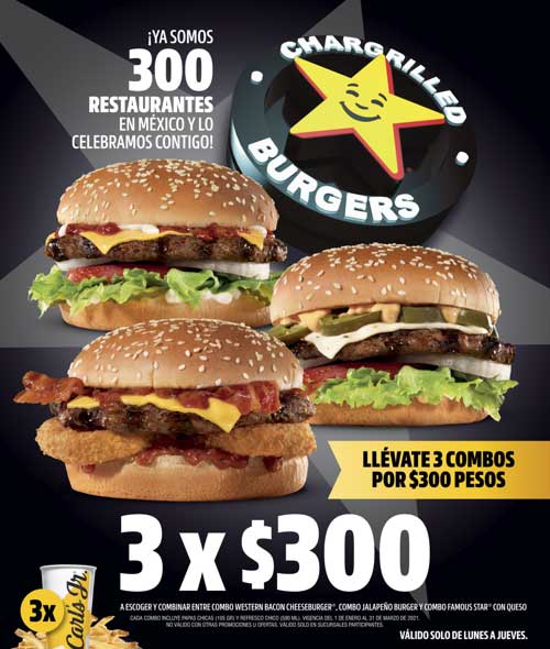 Carl’s Jr. alcanza los 300 restaurantes en México 2 Carl's Jr. promoción 300 sucursales