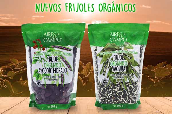 Frijoles orgánicos, semilla mexicana, saludable y sostenible