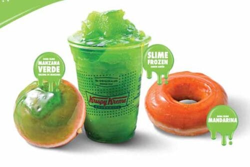 Donas con Slime ofrecen el sabor más pegajoso en Krispy Kreme