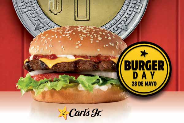 A peso la Famous Star de Carl’s Jr. por el Día Mundial de la Hamburguesa