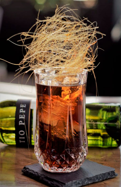 Aldo Reyes llega a la gran final del desafío Tío Pepe 101 2 Coctel Sol Andaluz de Aldo Reyes