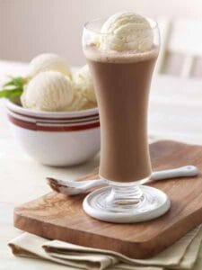 malteada de chocolate