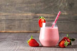 receta frappé de fresa