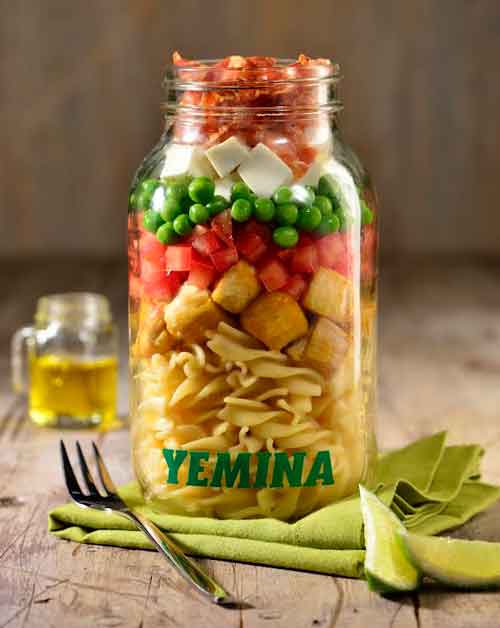 tornillos con verduras