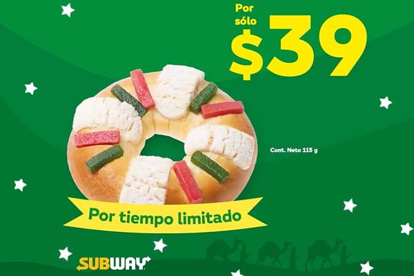 Subway lanza su versión de Rosca de Reyes 1 Subway lanza su versión de Rosca de Reyes