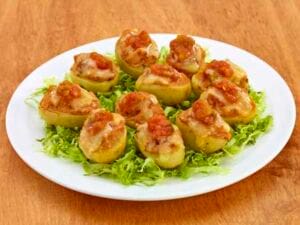 papitas cambray con frijol y queso