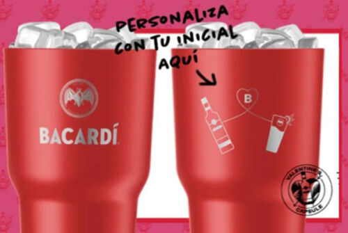 Bacardí lanza tumblers personalizados para regalar en el Día de San Valentín