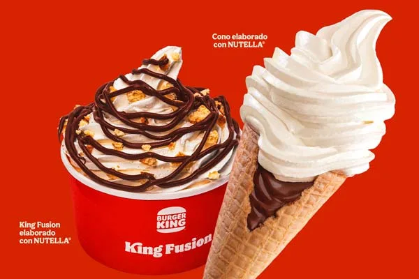 Burger King integra a su menú de helados el sabor suave y cremoso de Nutella