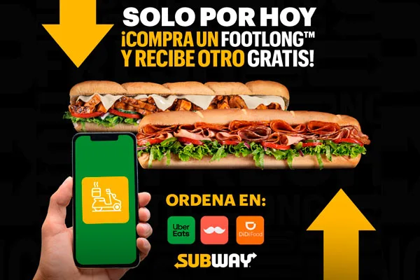 Subway regala Footlongs este 1 y 2 de septiembre con distintas dinámicas