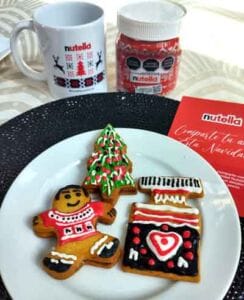 Tarro Navideño y galletas Nutella