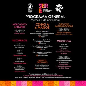 Sabores de Yucatán con grandes cocineros y chefs locales para agasajar a los visitantes 2 Sabores de Yucatán agenda
