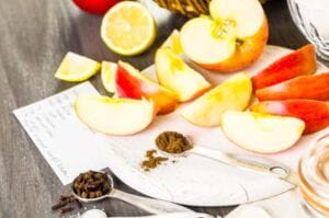 manzanas para ensalada navideña