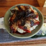 Risotto con anguilas y trufa