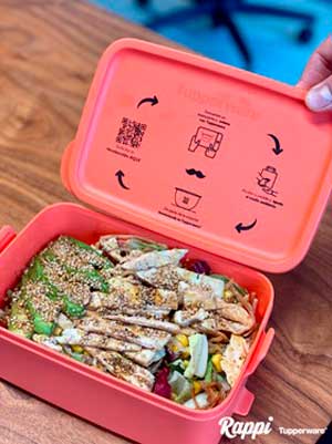 contenedores de plástico Tupperware para Rappi