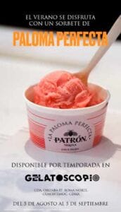 Tequila Patrón y Gelatoscopio crean La Paloma