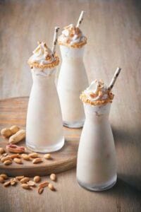 Malteada de cacahuate y vainilla