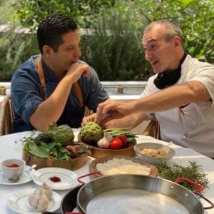 Chef Pablo San Román celebra 30 años en México y 5 años de Ajoblanco con una cena especial 2 Chefs restaurante Ajoblanco