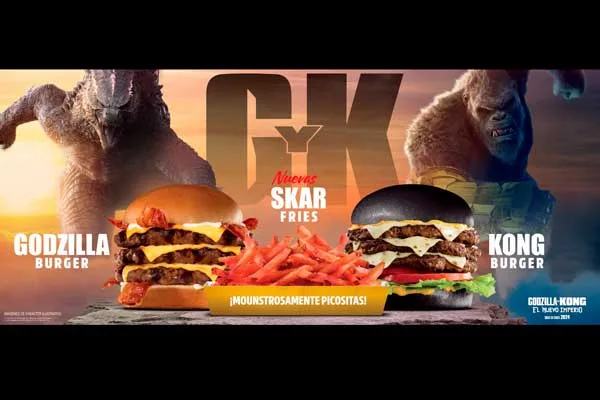Godzilla Burger y Kong Burger se enfrentan a las nuevas Skar Fries en Carl’s Jr.