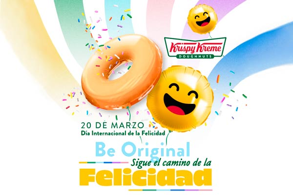 Krispy Kreme celebra el Día de la Felicidad con promociones especiales 1 Krispy Kreme celebra el Día de la Felicidad con promociones especiales