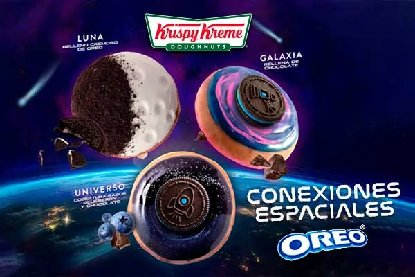 Krispy Kreme lanza Conexiones Espaciales, nuevas donas en colaboración con Oreo