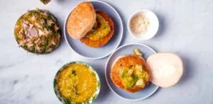 Hamburguesa de salmón en Salsa de Piña