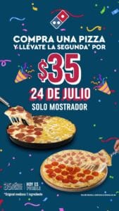 Promoción Domino's México Pizza 35 años