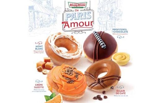 Krispy Kreme ofrece el Sabor de París con su línea de donas Paris con Amour