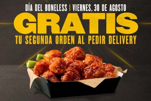 Buffalo Wild Wings celebra el Día del Boneless ¡con boneless gratis en tu segunda orden!