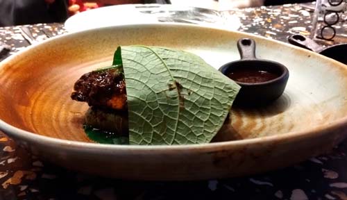 platillo de totoaba con hoja santa