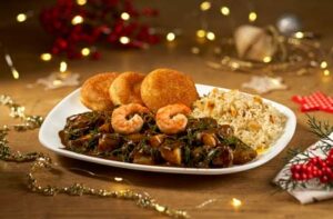 romeritos con tortitas de camarón Vips