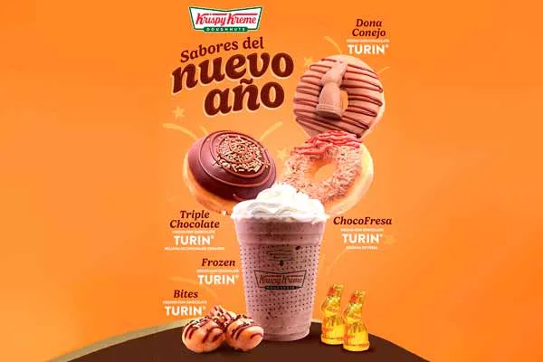 Los Sabores del Nuevo Año, una colección deliciosa de Krispy Kreme con chocolate Turin