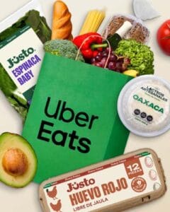 compra de artículos de Jüsto en Uber Eats