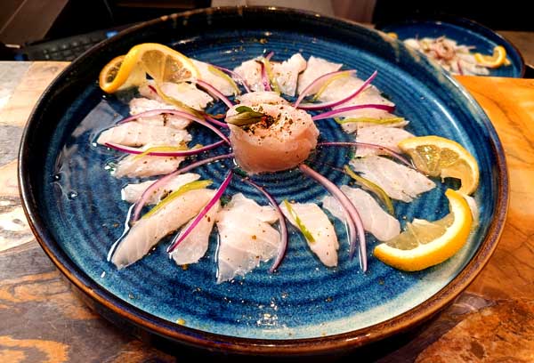 Tiradito Rosa de mojarra Tilapia