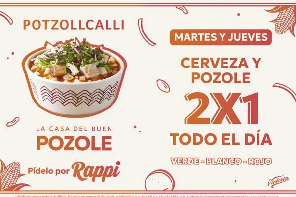 Rappi lleva el delicioso sabor del pozole de Potzollcalli a toda la CDMX