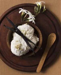 helado casero de vainilla