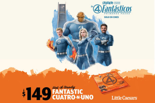 Little Caesars lanza la Fantastic Cuatro-N-Uno Pizza en equipo con Los 4 Fantásticos: Primeros Pasos
