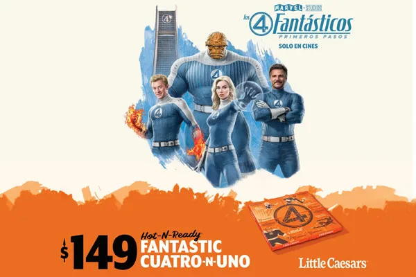 Little Caesars lanza la Fantastic Cuatro-N-Uno Pizza en equipo con Los 4 Fantásticos: Primeros Pasos