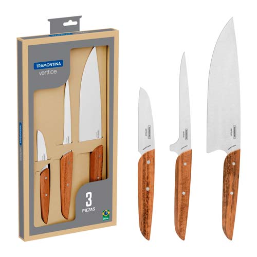 🔪 ¿Cómo elegir el cuchillo correcto para cocinar? 4 cuchillos de madera Verttice Tramontina