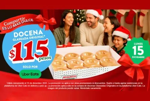 Momentos dulces para compartir en familia con Krispy Kreme y Uber Eats este invierno