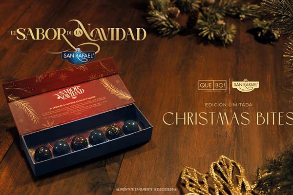 San Rafael lanza bombones de chocolate con tocino y pierna navideña en lata