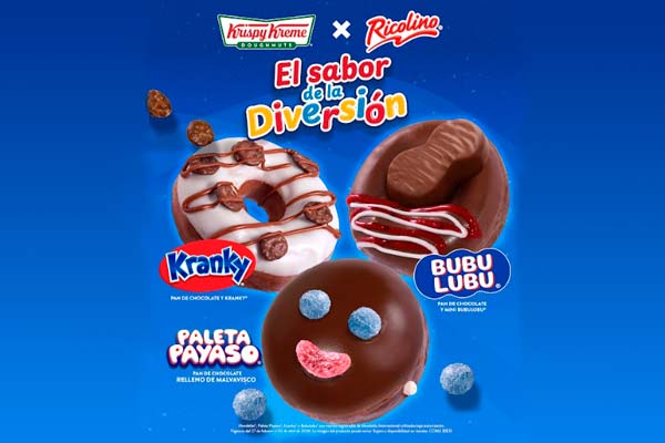 Krispy Kreme y Ricolino traen de vuelta los sabores de la infancia en forma de dona