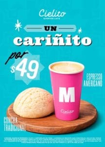 promoción concha y espresso americano