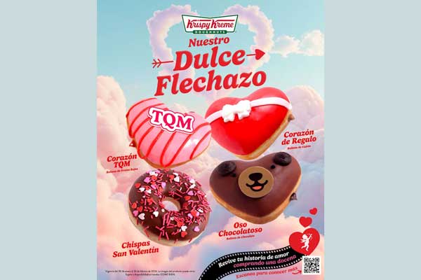 Krispy Kreme celebra 14 de febrero con “Nuestro Dulce Flechazo”, una experiencia digital personalizada para San Valentín