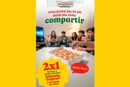 Comparte el doble de sonrisas con el 2×1 de Krispy Kreme en Donas Glaseadas Originales