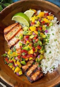Pescado con pico de mango
