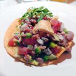 Tostada de cecina marinada
